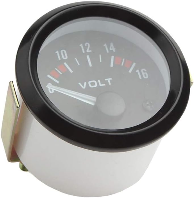 E Support Universal Car 2" 52mm Pointer Volt Voltage Gauge Meter Celsius White LED Light Indicator Display Electrical - Image 3